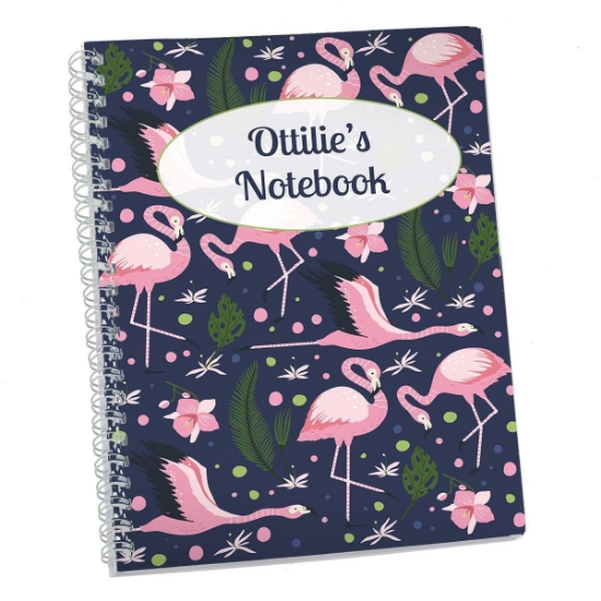 Flamingos Personalised Notebook