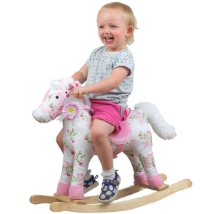 Picture of Floral Wooden Rocking Horse