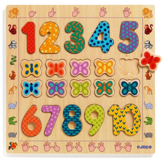 1-10 Wooden Number Puzzle