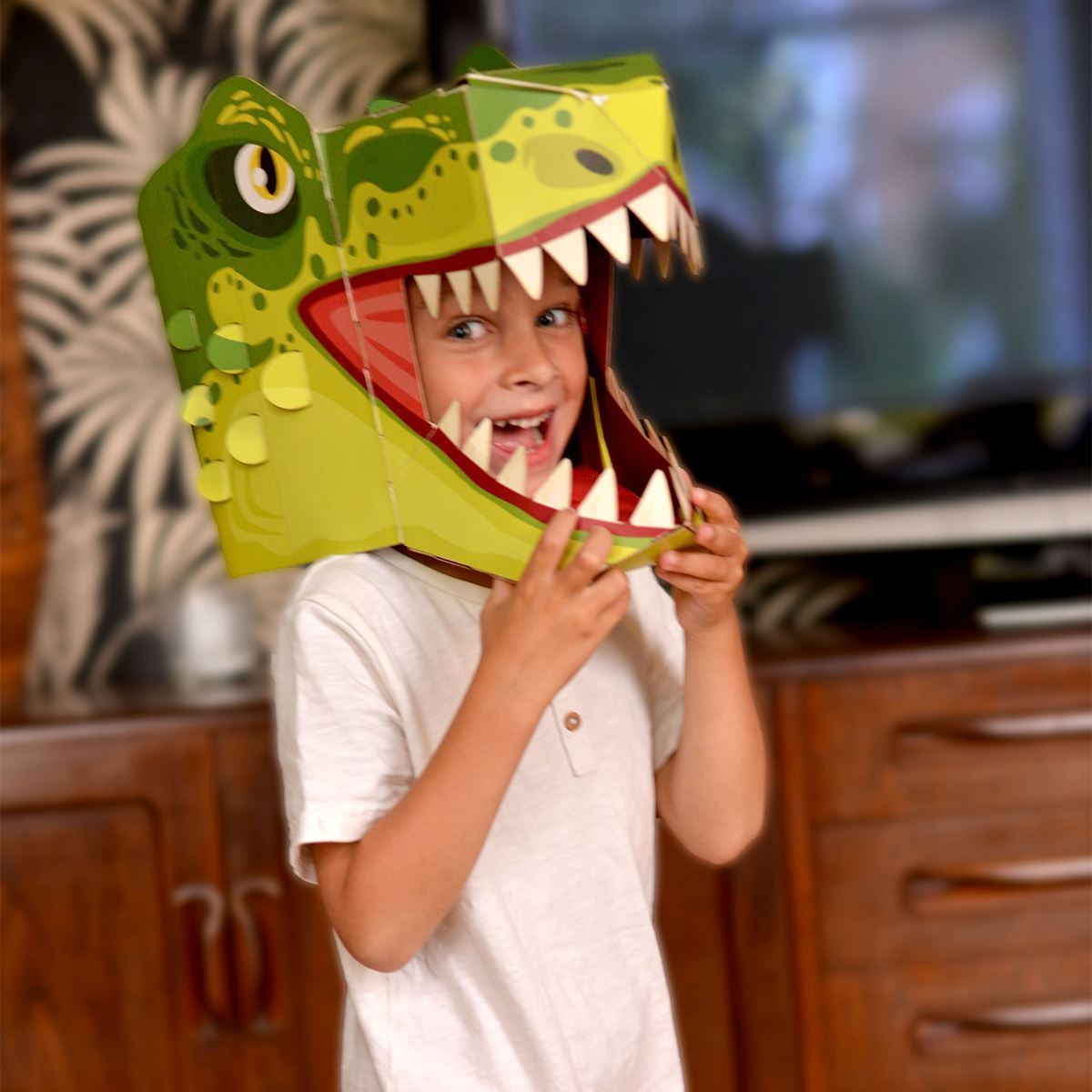 T-Rex 3D Mask Card Craft | Fancy Dress for Kids