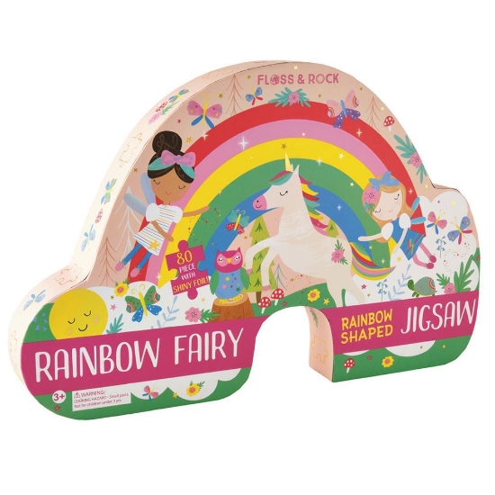 Rainbow-Shaped Fairy Puzzle, Floss & Rock