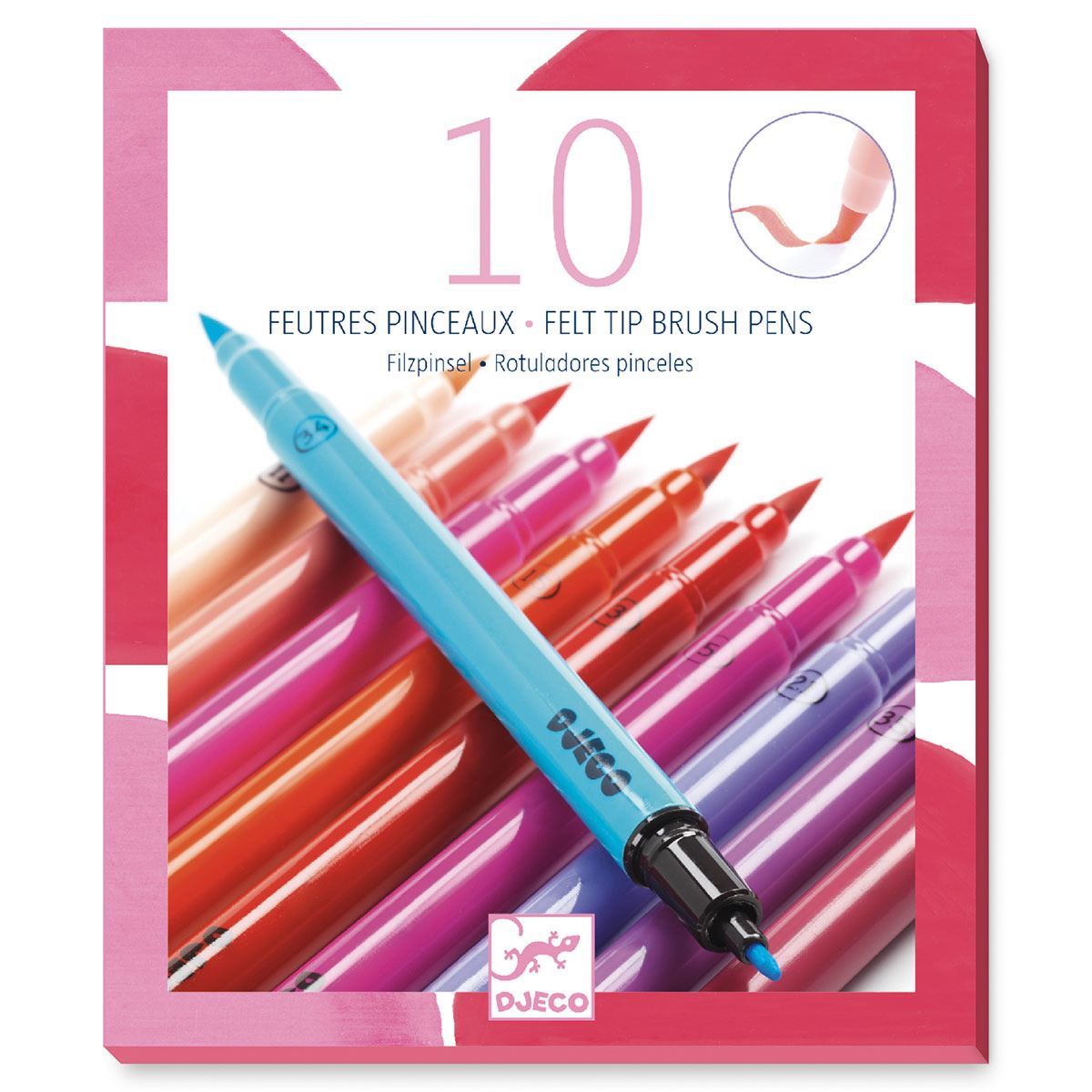 Felt Tip Brushes Pink | Djeco | Draw, Paint & Colour | Mulberry Bush