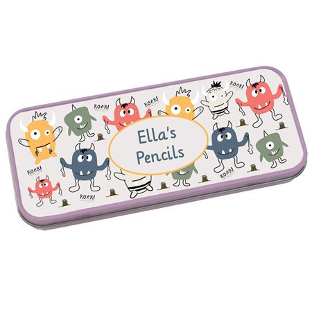 Picture of Personalised Pencil Tin - Little Monsters