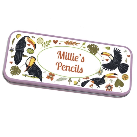 Personalised Pencil Tin - Toucans