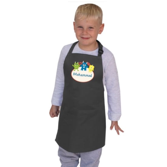 Little Monsters Personalised Apron - Age 3-6