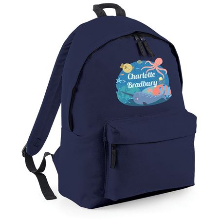 Picture of Ocean Life Personalised Backpack
