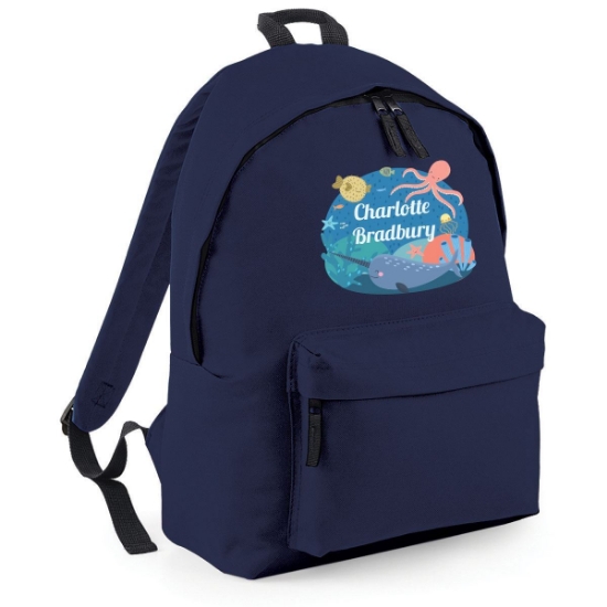 Ocean Life Personalised Backpack
