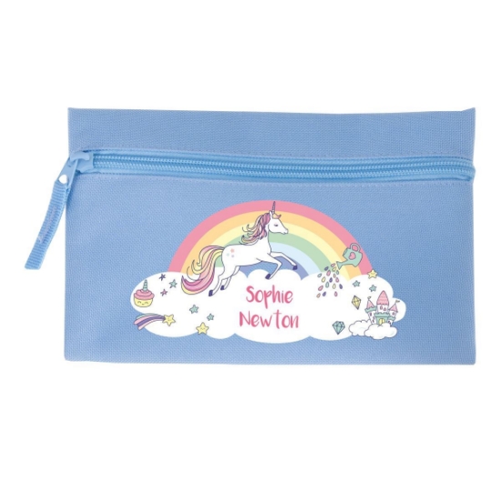 Rainbow Unicorn Personalised Pencil Case