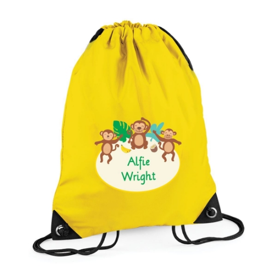 Cheeky Monkey Personalised Swim Bag