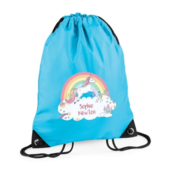 Rainbow Unicorn Personalised Swim Bag