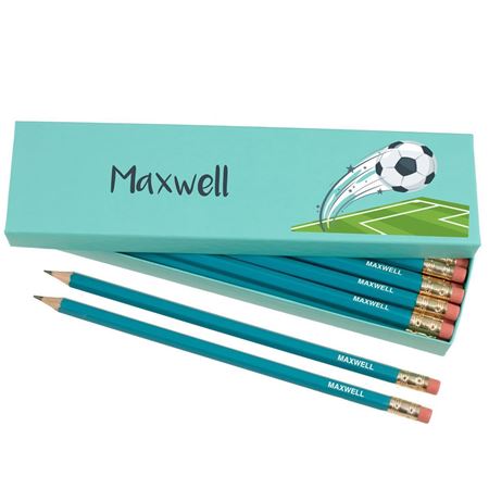 Picture of Box of 12 Named HB Pencils - Football