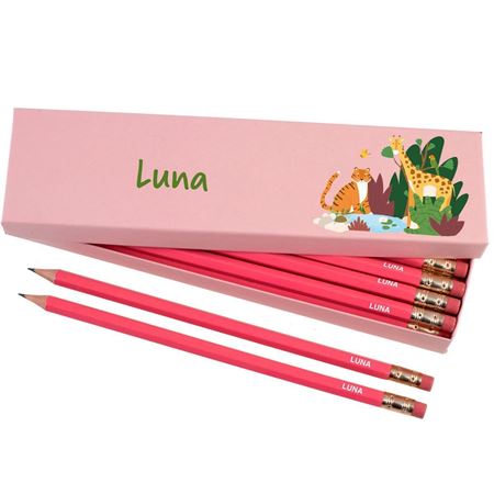 Picture of Box of 12 Named HB Pencils - Jungle