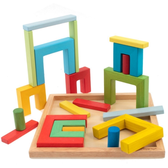 Colourful Building Blocks & Tray