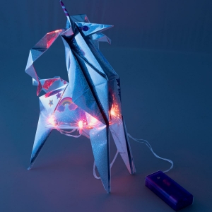 Picture of Holographic Light Up Origami Unicorn