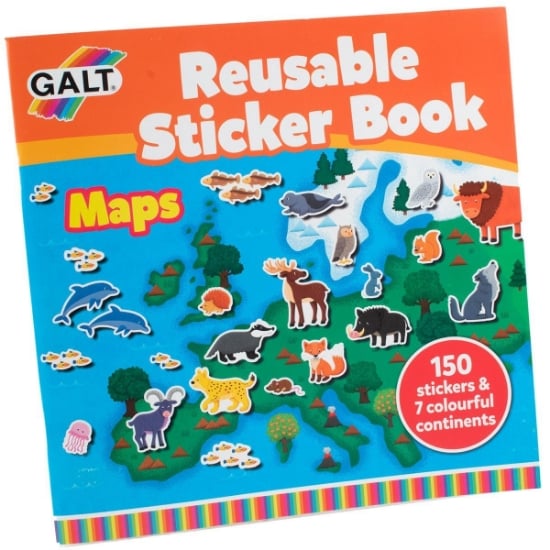 Maps Reusable Sticker Book