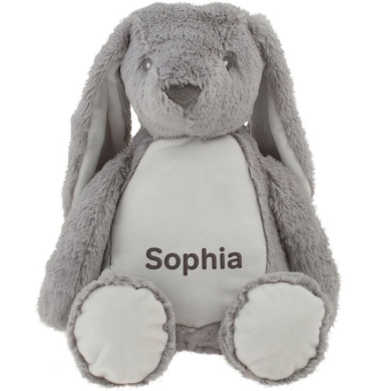 Personalised Bunny Soft Toy (Grey)