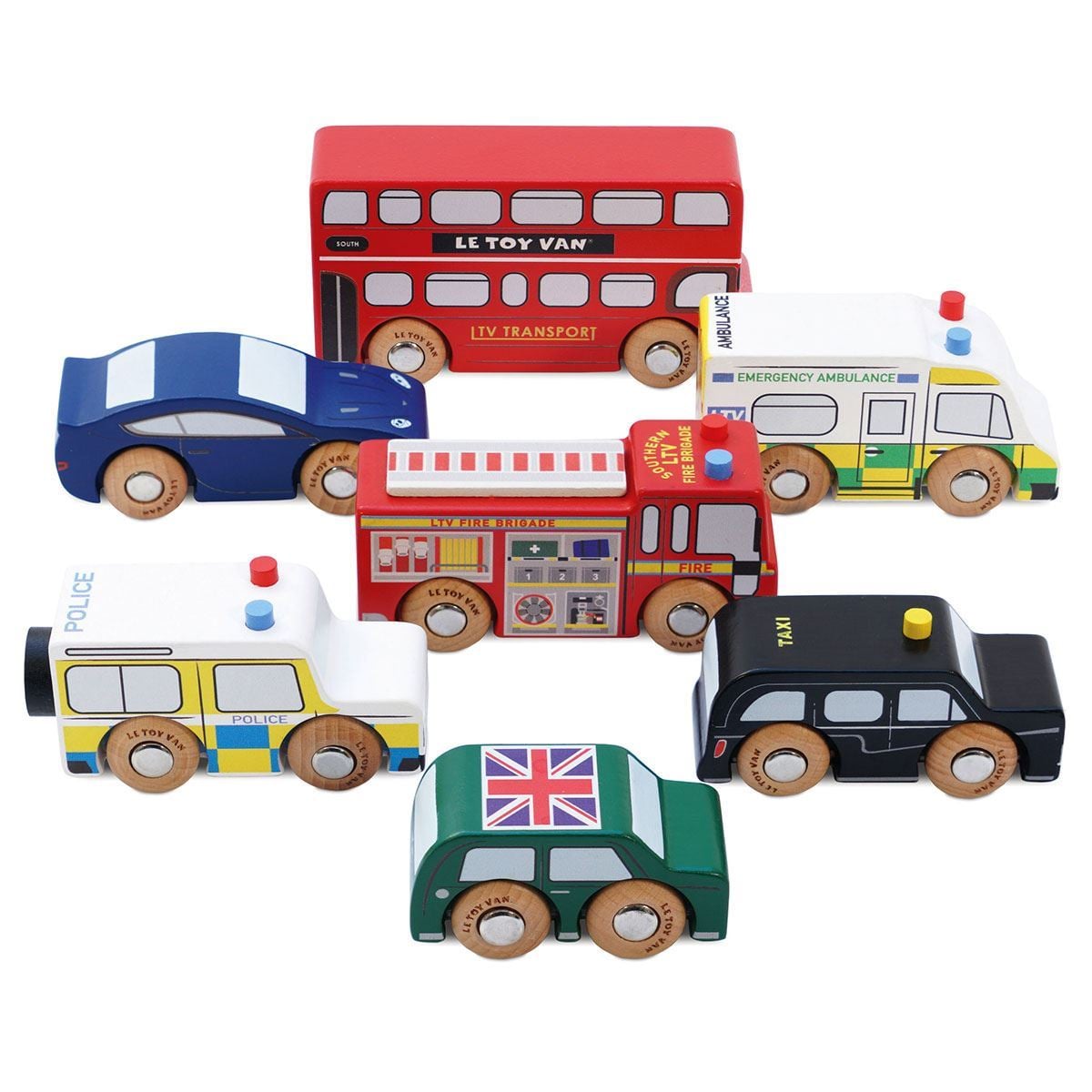 London Vehicles - Wooden Toy Cars