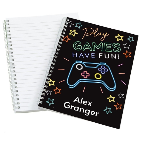 Gaming Personalised Notebook | Named Notebooks | Mulberry Bush ...