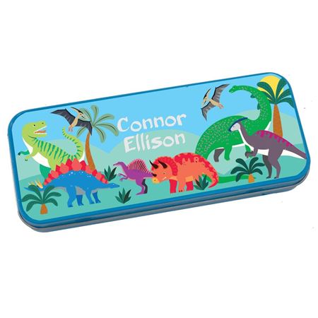 Picture of Personalised Pencil Tin - Dinosaurs