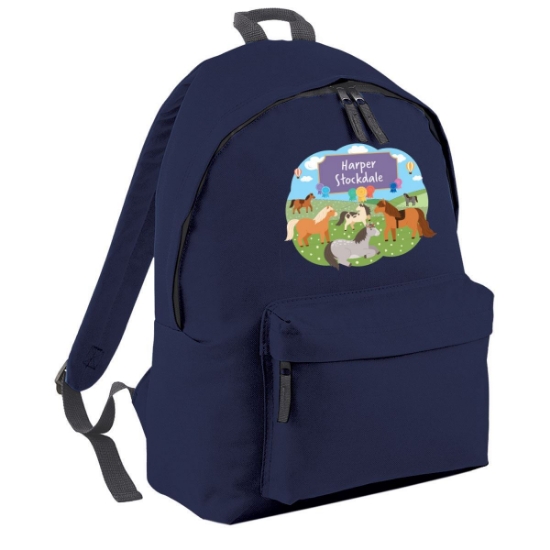 Ponies Personalised Backpack