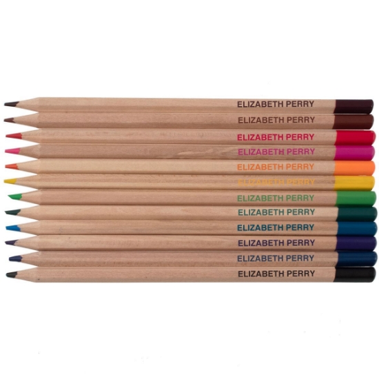 Personalised Natural Wood Colouring Pencils