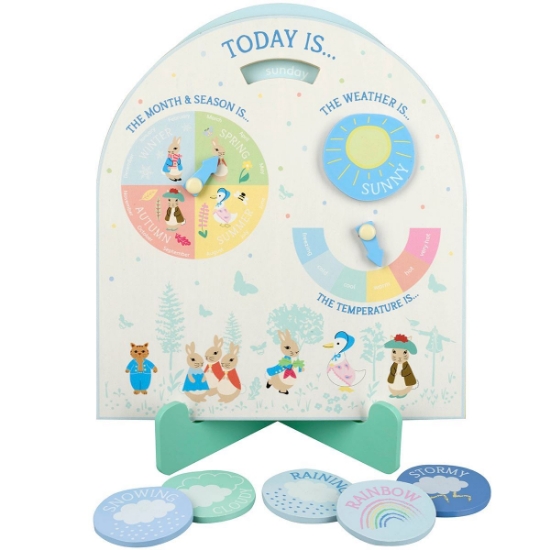 Peter Rabbit Wooden Weather Clock | Orange Tree