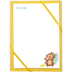 Picture of Named Notepaper - Cheeky Monkey