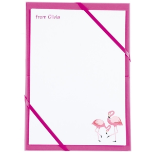 Picture of Named Notepaper - Flamingos