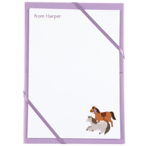 Picture of Named Notepaper - Ponies