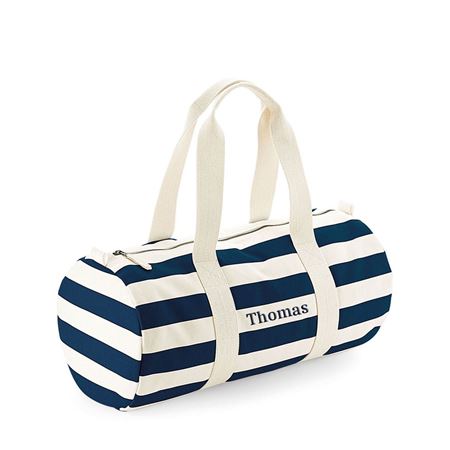 Picture of Personalised Striped Sleepover Bag