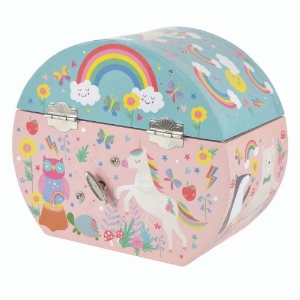 Picture of Rainbow Unicorn Circular Jewellery Box