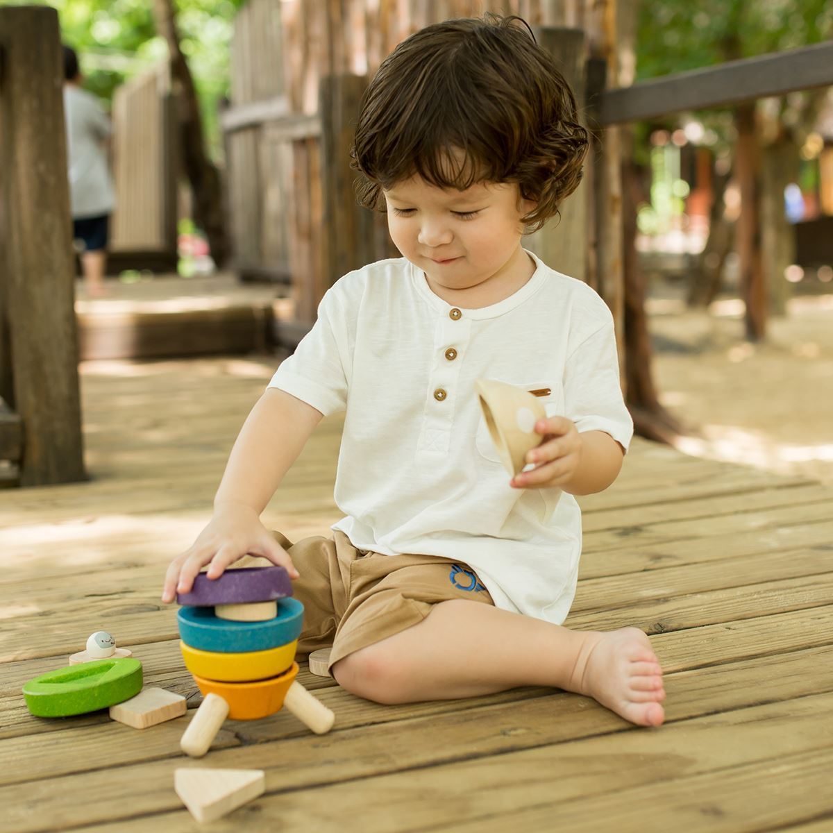 Wooden Stacking Rocket - Stacking Toys