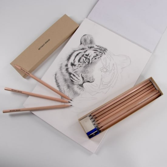 Box 12 Named Sketching Pencils - Personalised Pencils