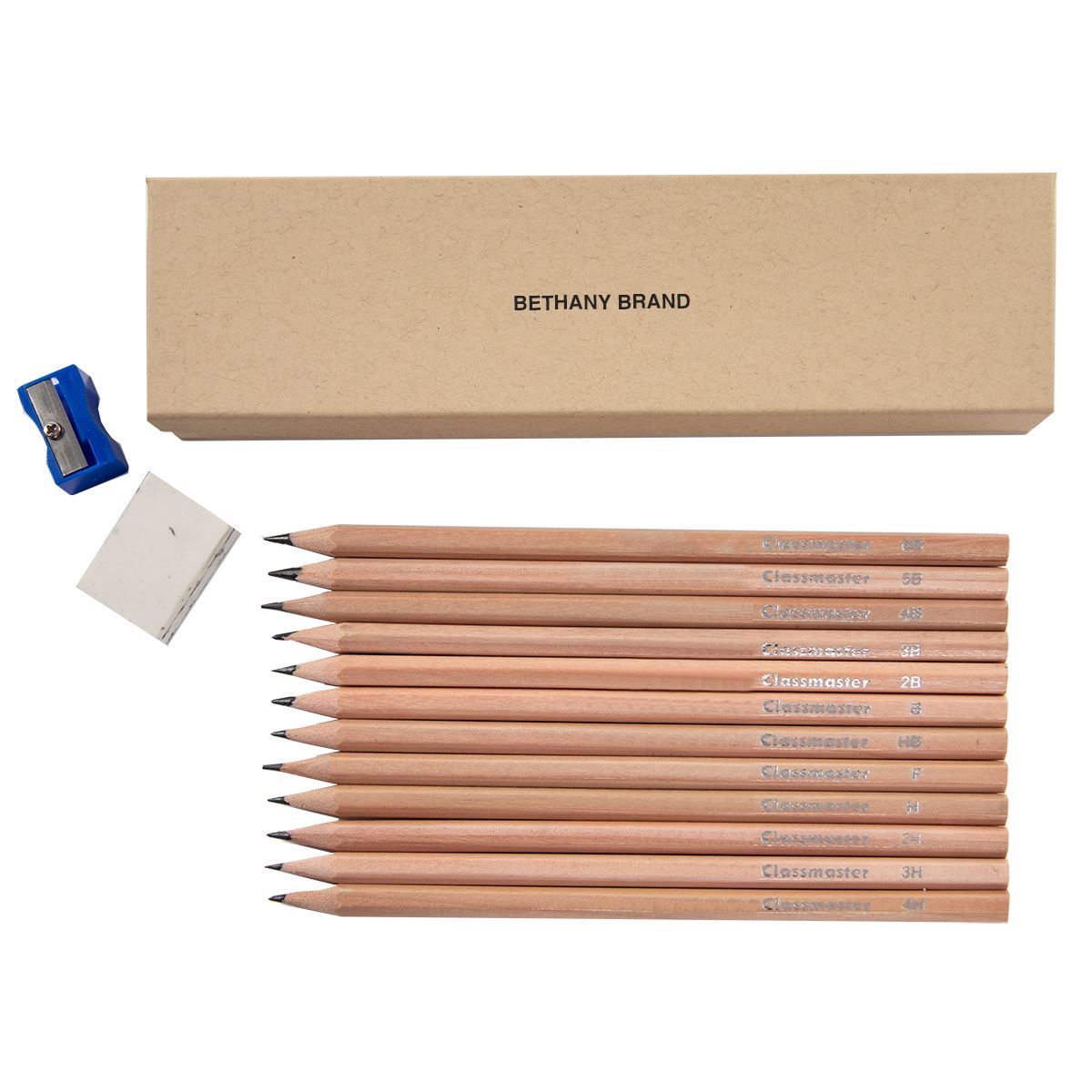 Box 12 Named Sketching Pencils - Personalised Pencils