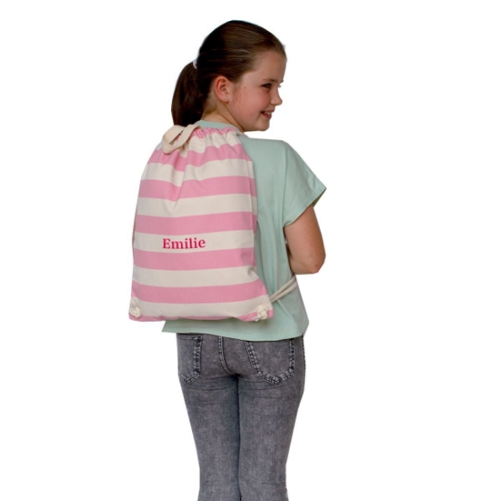 Personalised Striped Gymsac