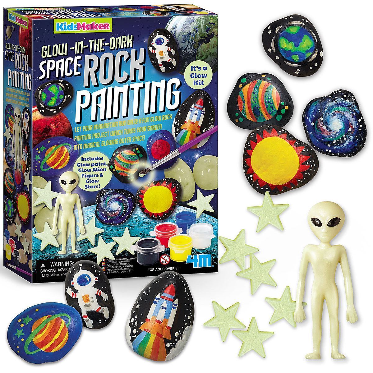 Glow in the Dark Space Rock Painting