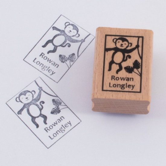 Named Rubber Stamp - Cheeky Monkey