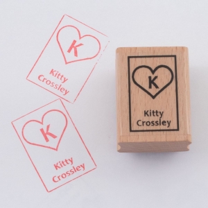 Picture of Named Rubber Stamp - Heart