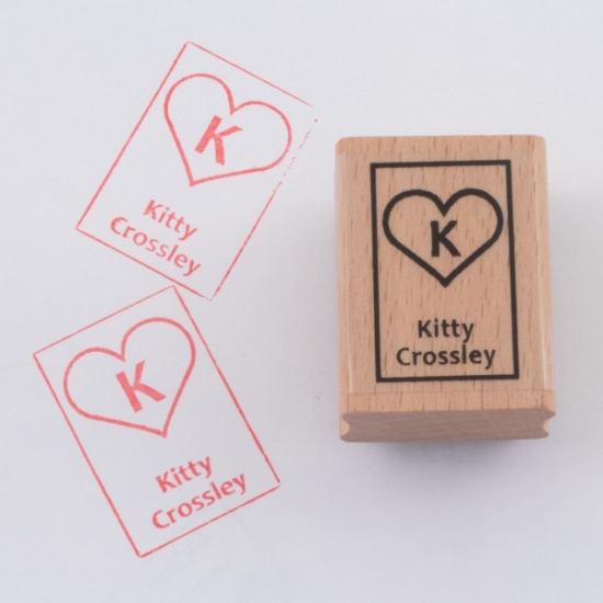Named Rubber Stamp - Heart