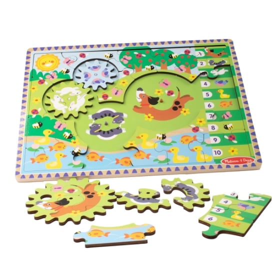 Wooden Animal Gear Puzzle