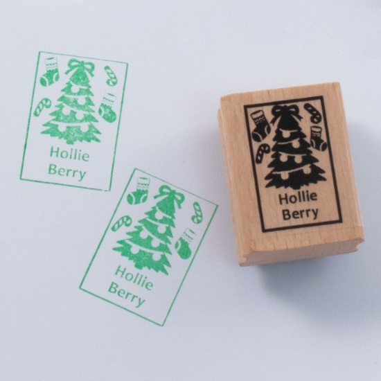 Named Rubber Stamp - Christmas Tree