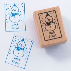 Picture of Named Rubber Stamp - Snowman