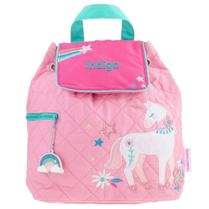 Picture of Personalised Pink Unicorn Quilted Backpack