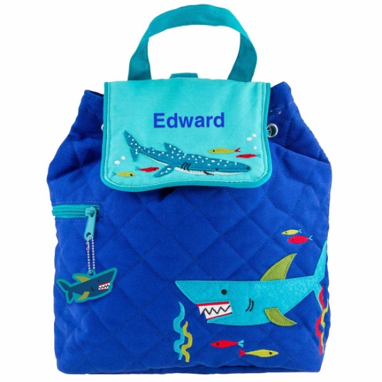 Personalised Shark Quilted Backpack