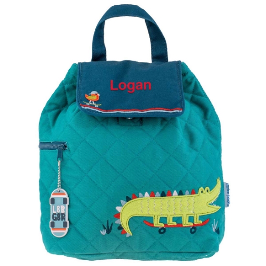 Personalised Alligator Quilted Backpack