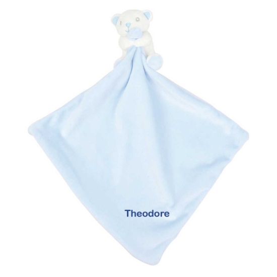 Personalised Blue Bear Comforter