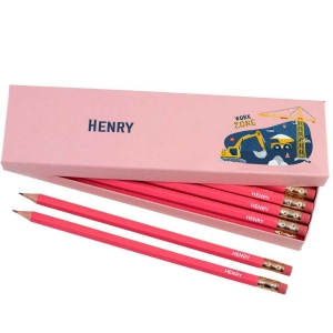 Picture of Box of 12 Named HB Pencils - Construction Site