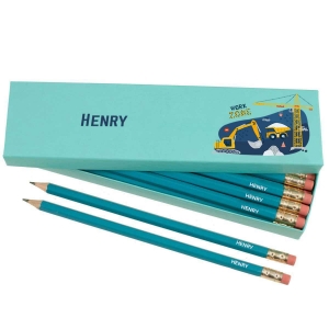 Picture of Box of 12 Named HB Pencils - Construction Site