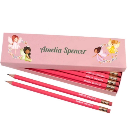 Picture of Box of 12 Named HB Pencils - Fairies