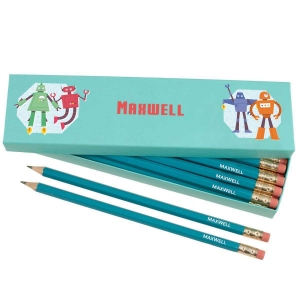 Picture of Box of 12 Named HB Pencils - Robots